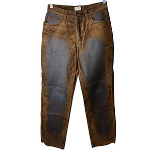 Vintage DKNY Jeans Herren 30x31,5" braun gerades Bein Velour Acid Washed Y2K - Bild 1 von 13