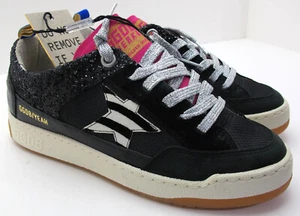 NEW GOLDEN GOOSE 36/6US Women's Black YEAH Sneakers Glitter with Zebra Star $595 - Picture 1 of 22