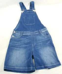 Calvin Klein Jean Short Bib Overalls Shortalls Denim Womens Small Shorts Vintage - Picture 1 of 12