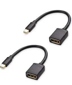 2-Pack Cable Matters 32.4 Gbps 8K Mini DisplayPort to DisplayPort 1.4 Adapter - Picture 1 of 7