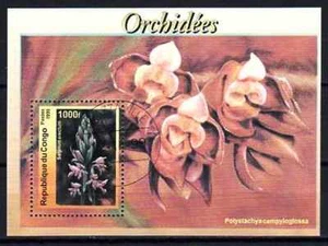Blumen - Orchideen Kongo (117) Block gestempelt - Bild 1 von 1