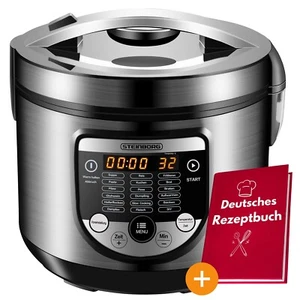 Multikocher Reiskocher Dampfgarer Reis Kochtopf Edelstahl Schnellkochtopf 900 W - Bild 1 von 10