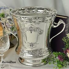 ANTIQUE German Wine Bucket Art Nouveau Silver Plated Wurtemberg Champagne Bucket