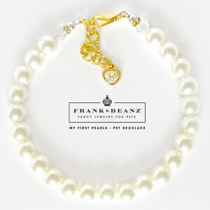 Hi-Quality Handmade Simple Pearls Dog Necklace Cat Collar Luxury Pet Jewelry