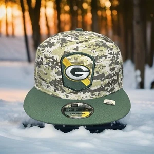 Green Bay Packers Hat New Era 9Fifty 2023 NFL Salute To Service Snapback XL H71 - Picture 1 of 8