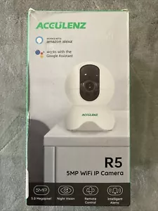 Acculenz R5 5MP WiFi IP Camera White App Controlled Two-way Audio New Opened Box - Picture 1 of 5