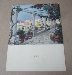 Old Vintage 1932 - ROMA - Italian STEAMSHIP - Lunch MENU - Picture 1 of 2