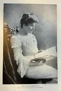 1904 Vintage Magazine Illustration Author Miriam Michelson - Picture 1 of 1