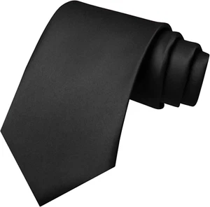 Solid Color Tie Mens Necktie for Business and Wedding - Picture 1 of 12