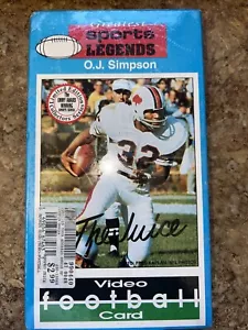 VERY RARE! LIMITED EDITION O.J.Simpson VHS Video Football Card 1988 NEW SEALED - Picture 1 of 7