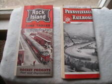 2 Railroad Time Tables Booklets 1950's Pennsylvania Railroad  Rock Island