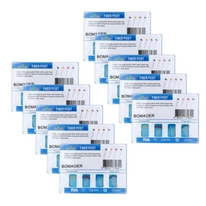 10×Dental 20PCS/Box Quartz Fiber Post Resin Screw Thread 1.2 1.4 1.6 1.8+4Drills - Picture 1 of 5