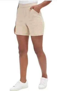 Nautica Jeans Women's High-Rise Stretch Pull-On Shorts, Tan Size L NEW - Picture 1 of 4