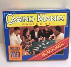 New Hoyle Casino Mania Gaming Set Blackjack Instruction Vhs Cards Chips Sealed