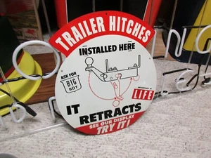 ORIGINAL NOS BIG BOY TRAILER HITCHES TIRE INSERT METAL PAINTED SIGN/LIFE MAG. - Picture 1 of 5