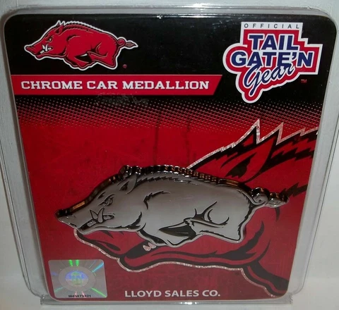 Arkansas Razorbacks Chrome Mascot Auto Car Emblem Tail Gate'n Gear Cover