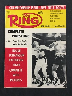 The Ring Magazine - August 1960 Issue w/ Johansson Patterson Joe Louis Cover - Image 1 of 3