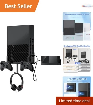 Soporte de pared para Xbox One con soporte de ladrillo eléctrico controlador y colgador de auriculares Foto 1 de 4