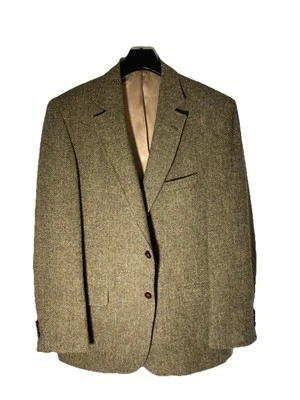 Blazer ORVIS De Colección Colección Highland Tweeds Toda Lana-Cuero Botón-44R-Hecho en EE. UU. Foto 1 de 4