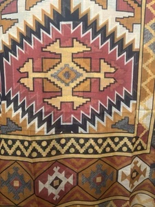 New Raj 100% Silk Scarf Wrap Southwestern Style Gold Black Orange - Picture 1 of 4