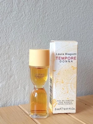 Mini botella de eau de parfum vintage Laura Biagiotti Tempore Donna 5 ml, 0,17 fl oz Foto 1 de 4