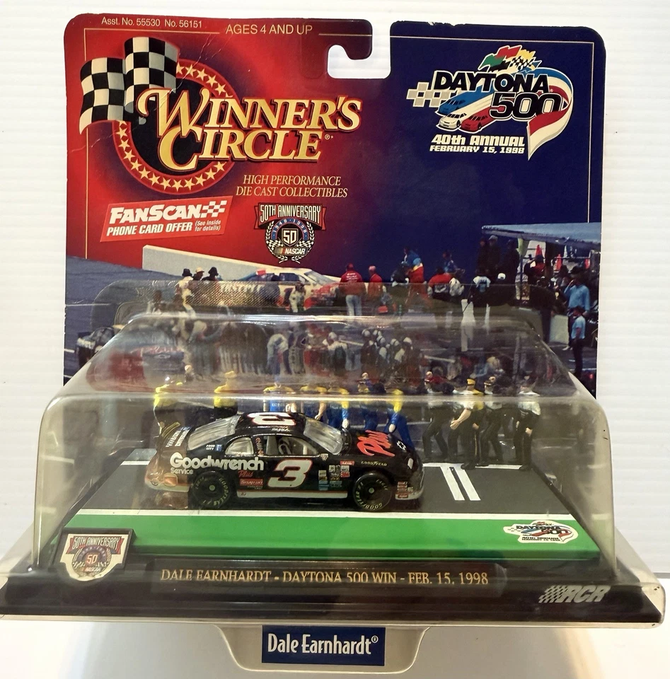 Dale Earnhardt Sr 1998 Daytona 500 Win Pit Road Nascar 1/64 Diecast Goodwrench  - Image 1 of 3