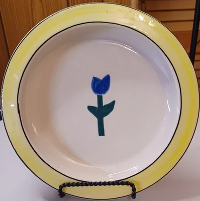 PRATO DE SOBREMESA DE SALADA DE CERÂMICA HARTSTONE PRATO DE GRÉS tigela de vela vintage tulipa - Imagem 1 de 3