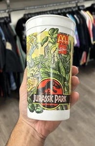 1992 Jurassic Park McDonalds Coca Cola Dinosaur Cup Used As Is Collectible - Picture 1 of 8