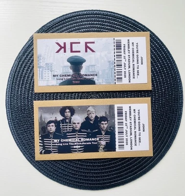 E I DESIGNS Personalised My Chemical Romance Ticket,Custom Event Ticket,Gifting,concert
