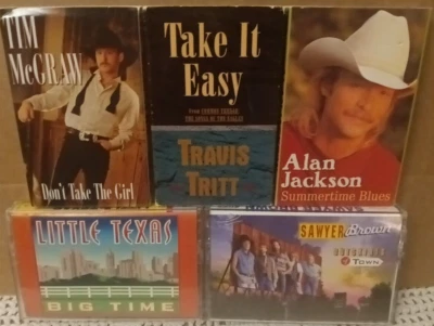 Cassette Tape Lot Mixed Singles/Albums Tim McGraw Travis Tritt Sawyer Brown + - Imagem 1 de 4