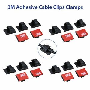 20 Pcs 3M Self-adhesive Wire Tie Cable Clamp Clips Holder For Table Desk Storage