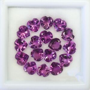 NATURAL PURPLE AMETHYST 6X6 MM HEART CUT FACETED LOOSE AAA QUALITY GEMSTONE LOT