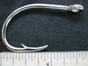 50 Eagle claw M3230 straight point 7/0 seaguard hooks trailing hook teaser
