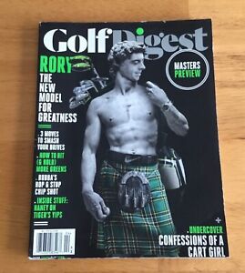 Golf Digest Magazine avril 2015 Rory McIlroy couverture sans étiquette kiosque à journaux