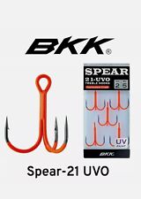 BKK SPEAR -21 UVO TREBLE HOOKS, ORANGE (UV)