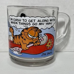 Vtg 1978 Garfield McDonalds Glass Coffee Mug Cup Jim Davis When Things Go My Way - Picture 1 of 6