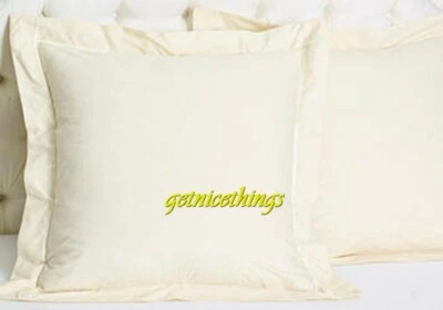 $330 New Pair (2) Yves Delorme Palace Euro Shams Athena Ecru Cream Palace Luxury - Image 1 of 4