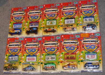 MATCHBOX  ACROSS AMERICA 50TH BIRTHDAY SERIES LOT OF 10 - Image 1 of 3