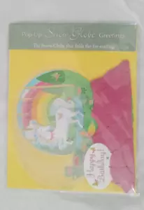 3D Pop-Up Snow Globe Greeting UNICORN Happy Birthday Card - Picture 1 of 4