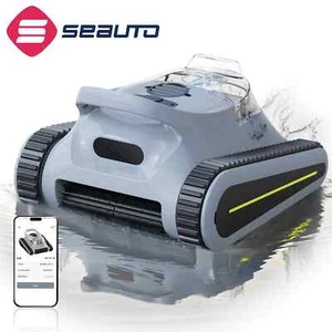 SEAUTO Crab Cordless Robotic Pool Cleaner Vacuum 3D Navigation Wall Climbing - Picture 1 of 12