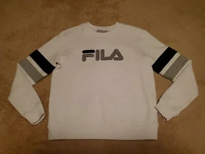 Vintage Fila Crewneck Pullover Sweatshirt SMALL White - Picture 1 of 4