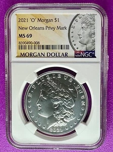 2021 O Privy $1 Morgan Dollar NGC MS69 (008) - Picture 1 of 2