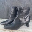 Clarks Ankle boots Black Leather Women's Heel heeled UK 7 EU 41 ladies