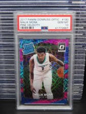 2017-18 Donruss Optic Malik Monk Pink Velocity Prizm Rated Rookie #12/79 PSA 10