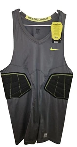 New! Nike Tank Top Men 3XL Gray Pro Combat  Padded Compression Hyperstrong - Picture 1 of 14