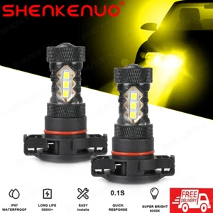 5202 LED Fog Light Bulbs Yellow For GMC Sierra 1500 2007-2015 Yukon XL 2007-13 - Foto 1 di 15