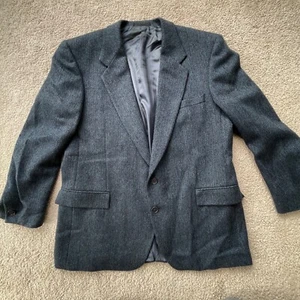 Field Brothers Le Baron Blazer Mens 44R Blue Wool Sport Coat Dinner Jacket - Foto 1 di 18