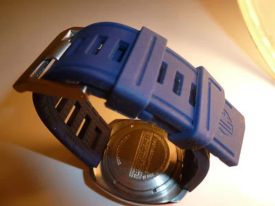 DIVER WATCH STRAP BAND 22MM SILICONE RUBBER BLUE CUSTOM FIT VOSTOK AMPHIBIAN - Image 1 of 3