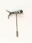 Amazing Jump Tiger Design With Sterling 925 Solid Silver Men's Fine Lapel Pin