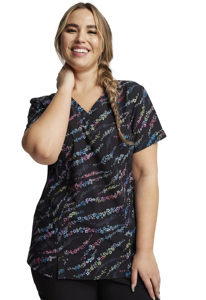 Blusa Médica Blooming Wild Dickies TALLA XL EXTRA L EDS Cuello en V DK656 OS Foto 1 de 1